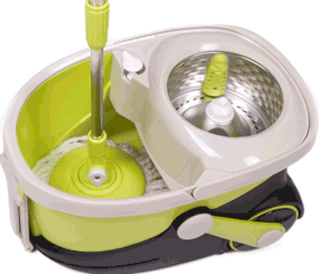 Some models spin by pressing down on the handle.