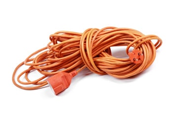 Orange extension cord.