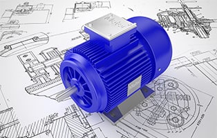 Асинхронный двигатель и технические чертежи