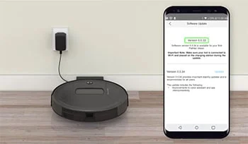 Процедура обновления программного обеспечения робота-пылесоса через соединение Wi-Fi