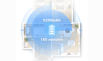 Roborock S7+ имеет большую батарею емкостью 5200 мАч.